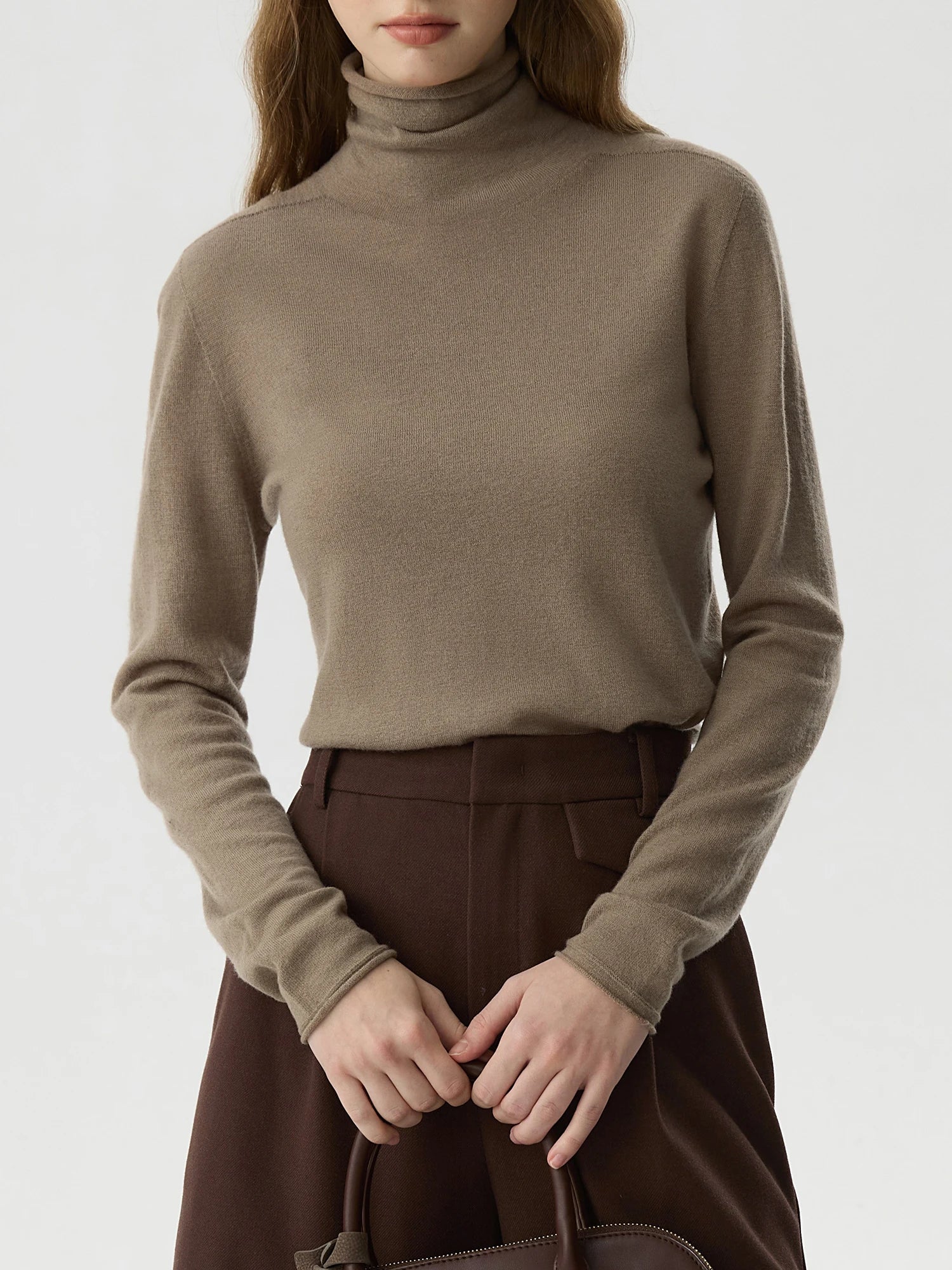 100% Wool  Turtleneck  Thin Wool Sweater