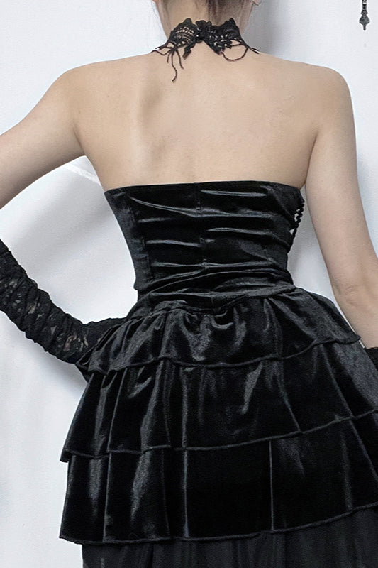 Colorblock Slim Halter Corset