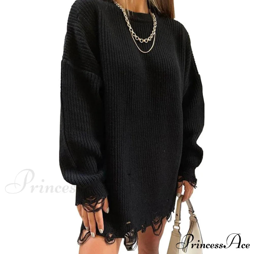 Knitted Casual O Neck Long Sleeve Fashion Sweater