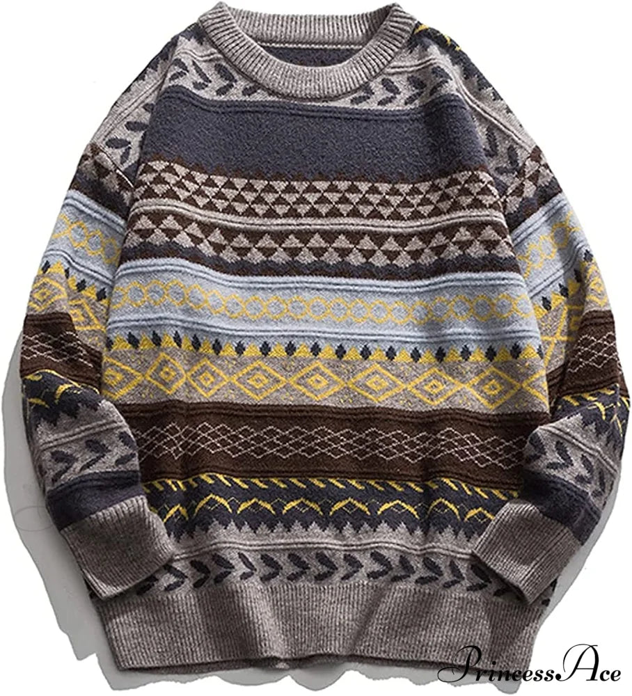 Ladies Autumn/Winter Retro Striped Sweater