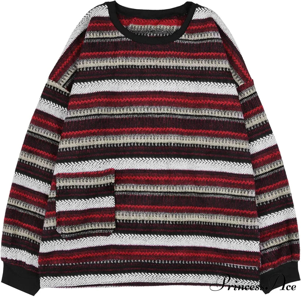 Ladies Autumn/Winter Retro Striped Sweater