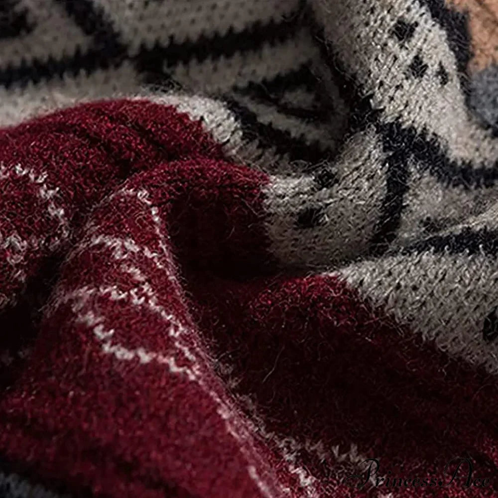 Ladies Autumn/Winter Retro Striped Sweater