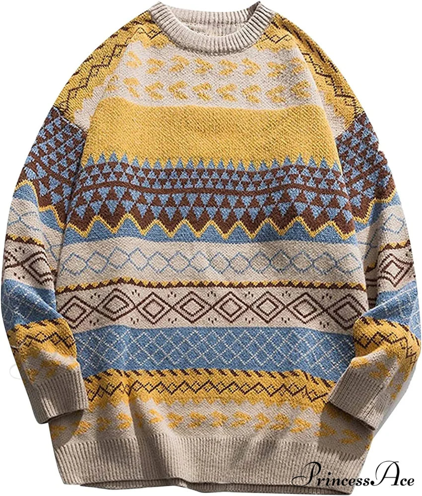 Ladies Autumn/Winter Retro Striped Sweater