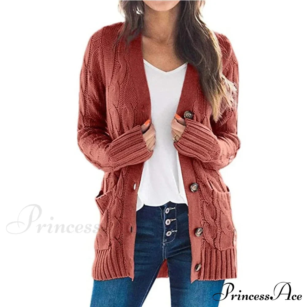 Long Sleeve Cable Loose Winter Tops Sweater
