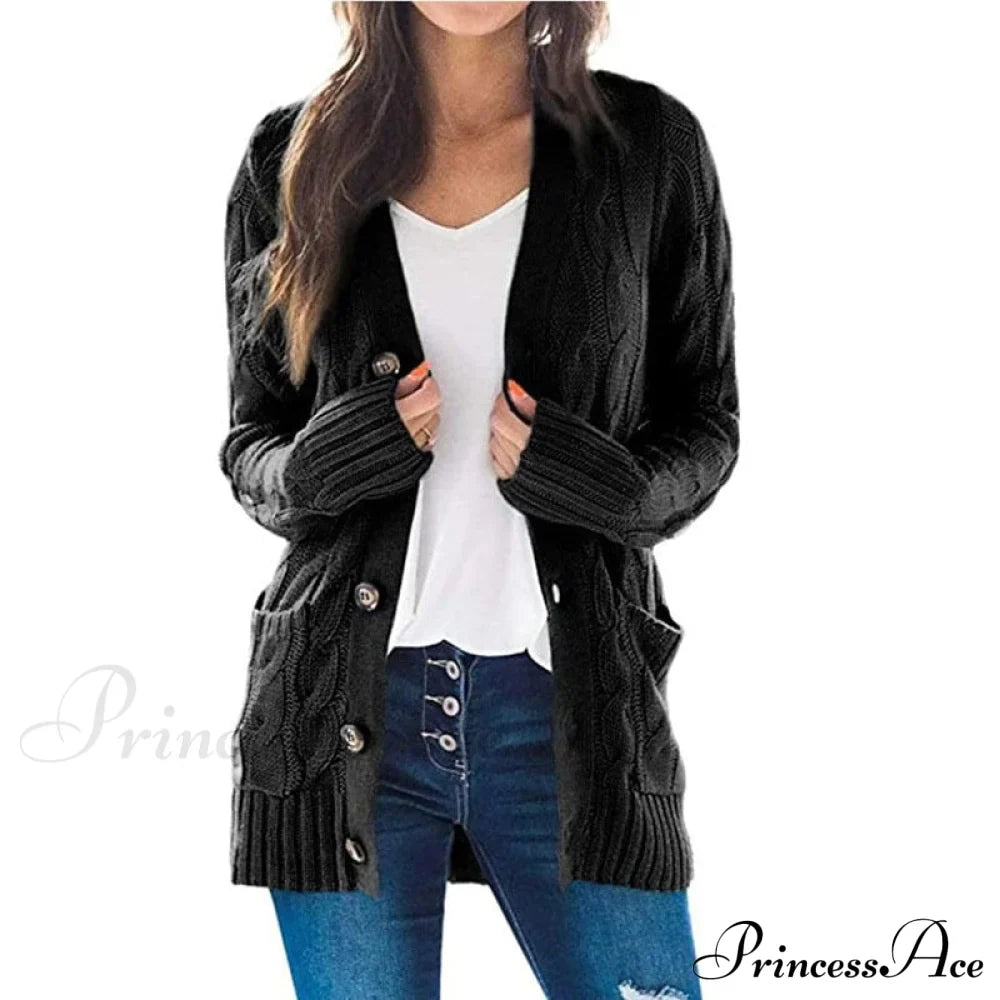 Long Sleeve Cable Loose Winter Tops Sweater