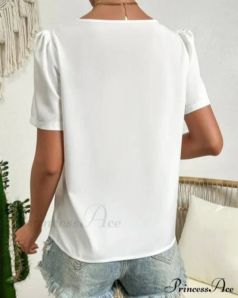 sleeve short Elegant top