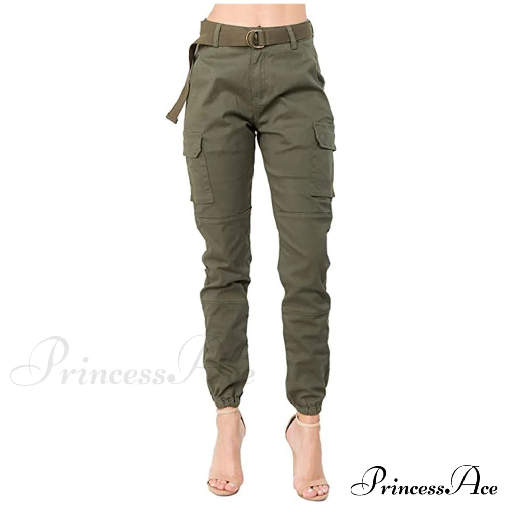 Solid Pants With Belt Wide Pants Pantalones