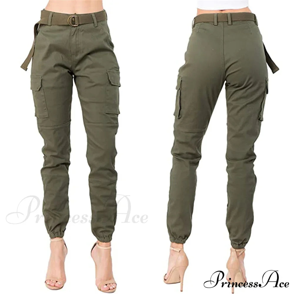 Solid Pants With Belt Wide Pants Pantalones