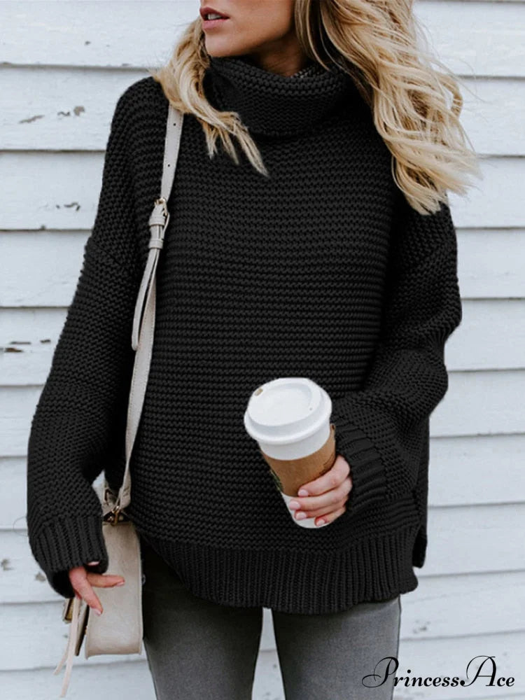 Warm Knitted Oversized Turtleneck Sweater