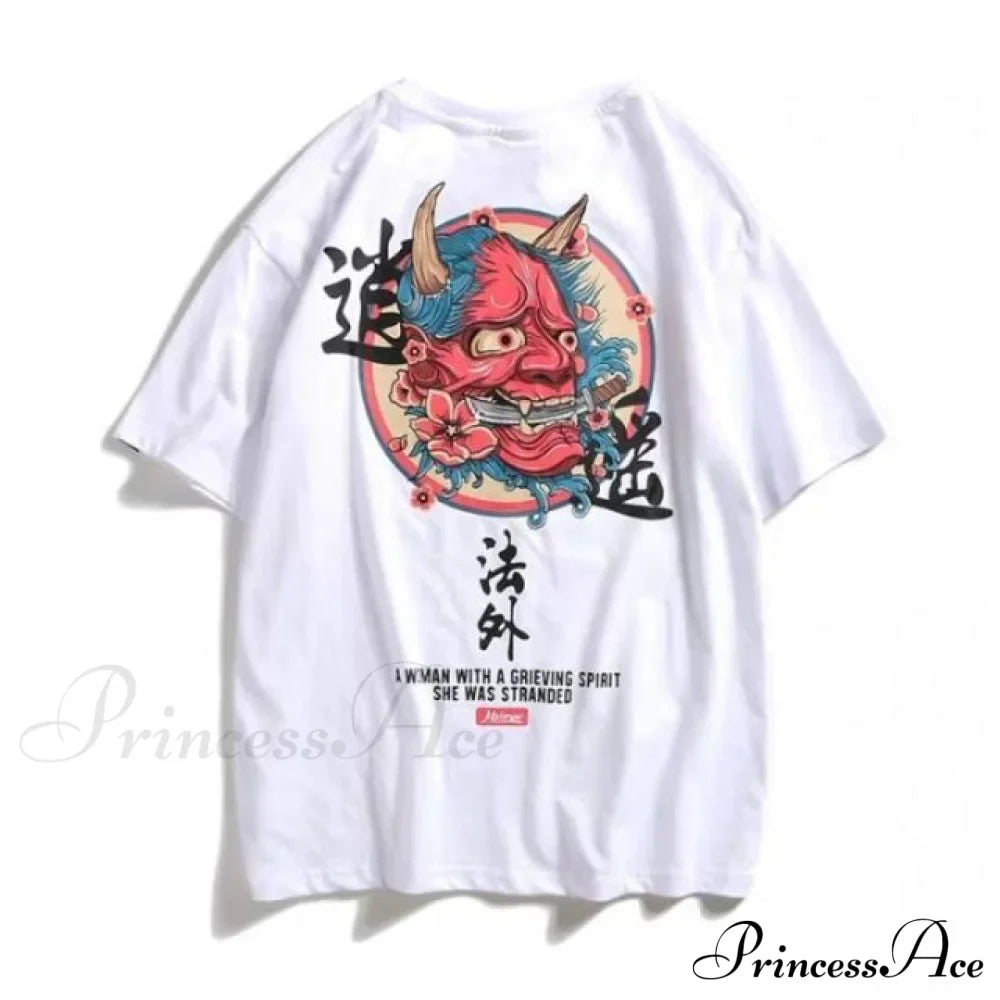 White Cartoon Female Kawaii Tops Tee
