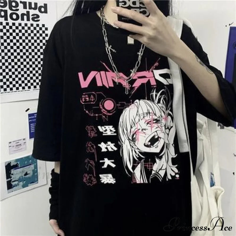 White Cartoon Female Kawaii Tops Tee