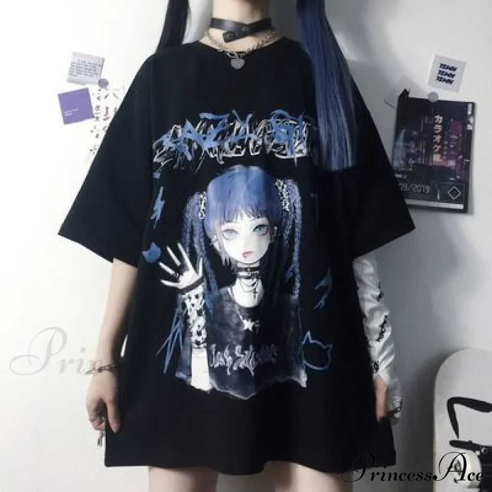 White Cartoon Female Kawaii Tops Tee