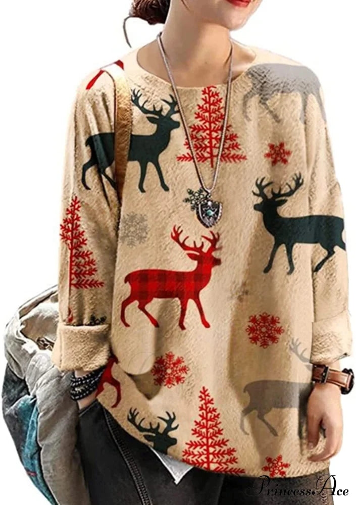 Women Oversized Pullover Casual Loose Long Sleeve Knit Sweater
