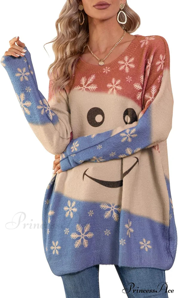 Women Oversized Pullover Casual Loose Long Sleeve Knit Sweater