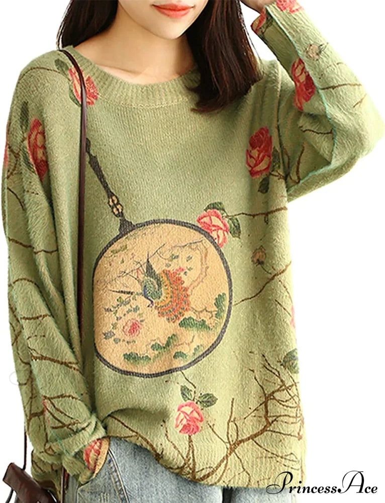 Women Oversized Pullover Casual Loose Long Sleeve Knit Sweater