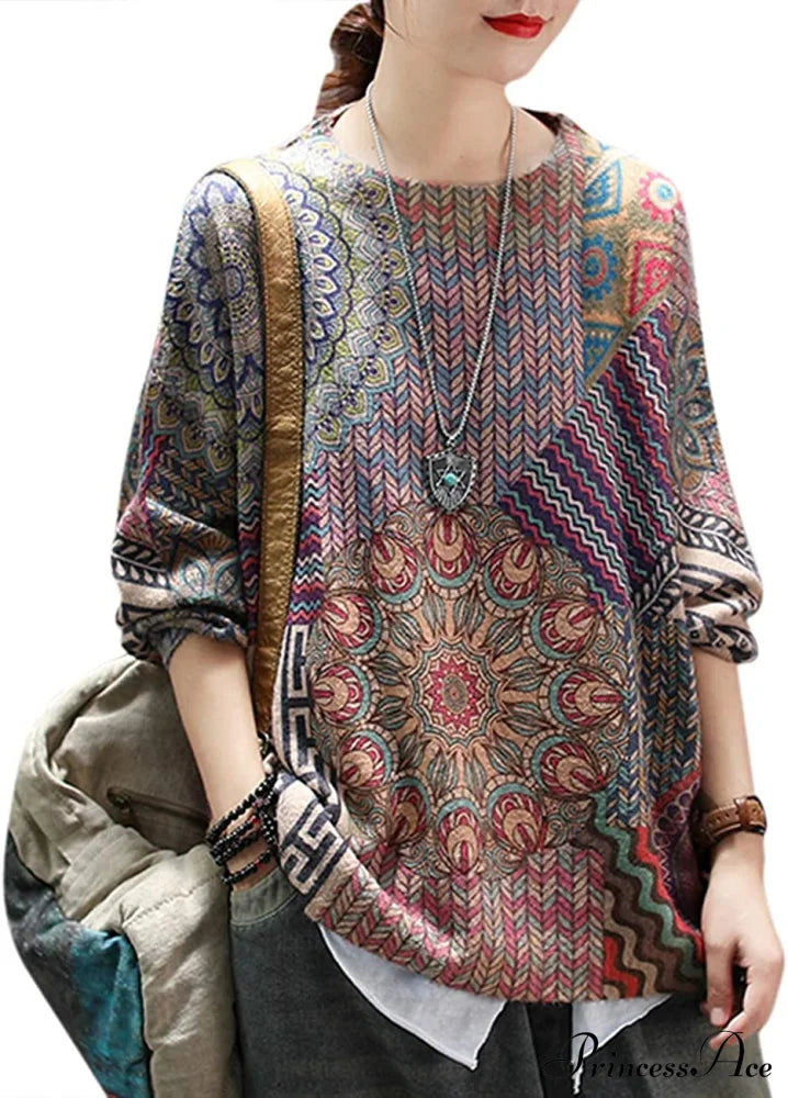 Women Oversized Pullover Casual Loose Long Sleeve Knit Sweater