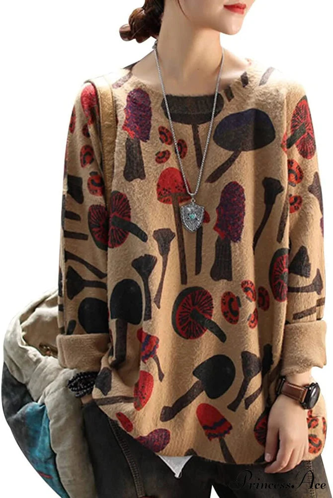 Women Oversized Pullover Casual Loose Long Sleeve Knit Sweater