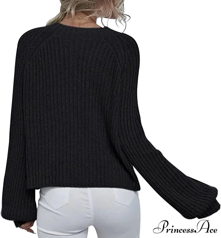 Womens Crew Neck Pullover Oversized Sweater