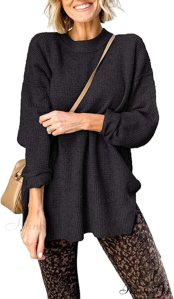 Womens Fall Sweater Crew Neck Long Sleeve Pullover Sweaters