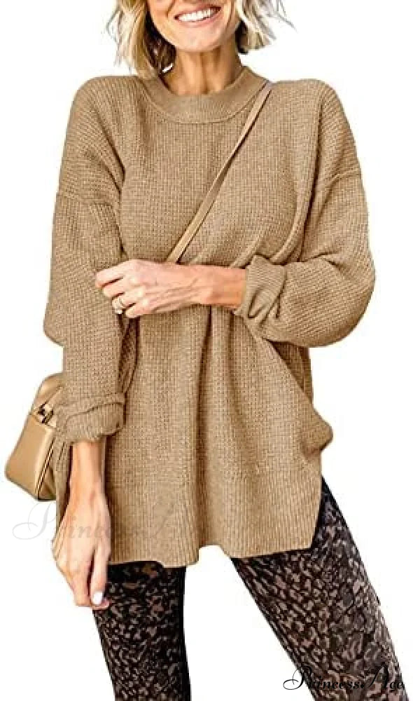 Womens Fall Sweater Crew Neck Long Sleeve Pullover Sweaters