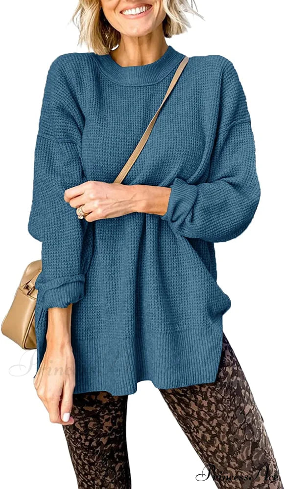 Womens Fall Sweater Crew Neck Long Sleeve Pullover Sweaters
