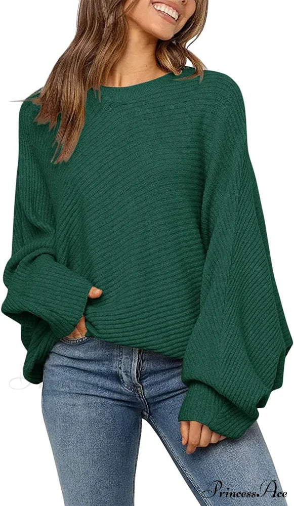 Women's Oversized Long Bat Sleeve Sweater