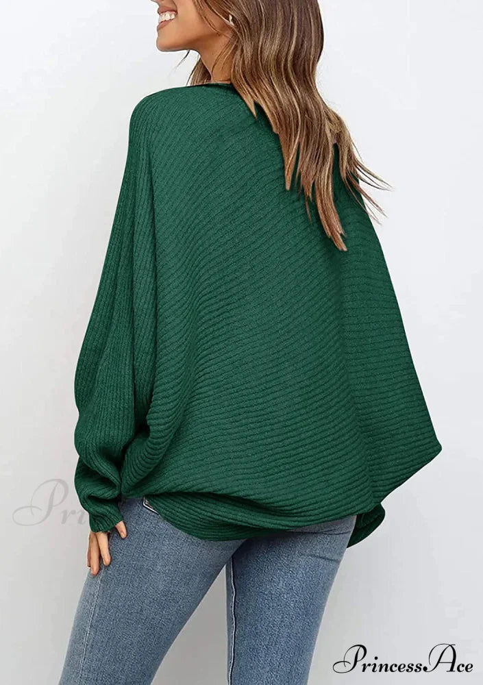 Women's Oversized Long Bat Sleeve Sweater