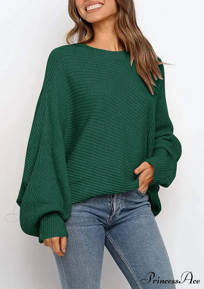 Women's Oversized Long Bat Sleeve Sweater