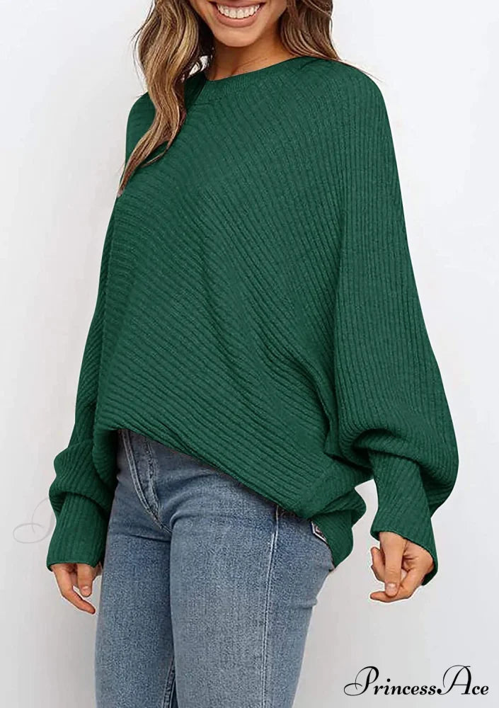 Women's Oversized Long Bat Sleeve Sweater