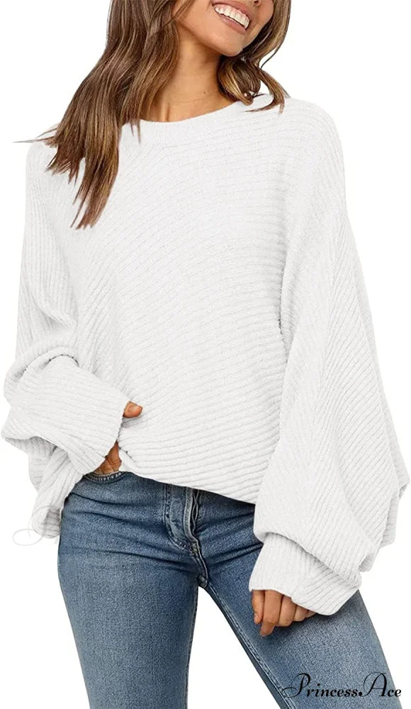 Women's Oversized Long Bat Sleeve Sweater
