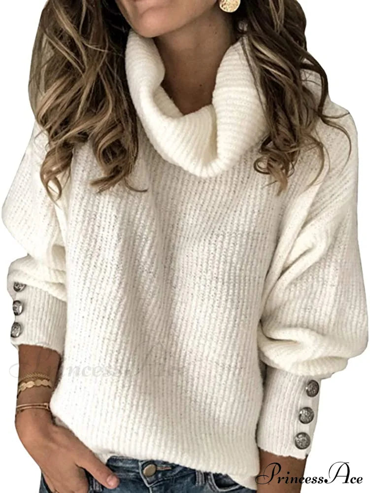 Women's Oversized Turtleneck Chunky Pullover Sweaters